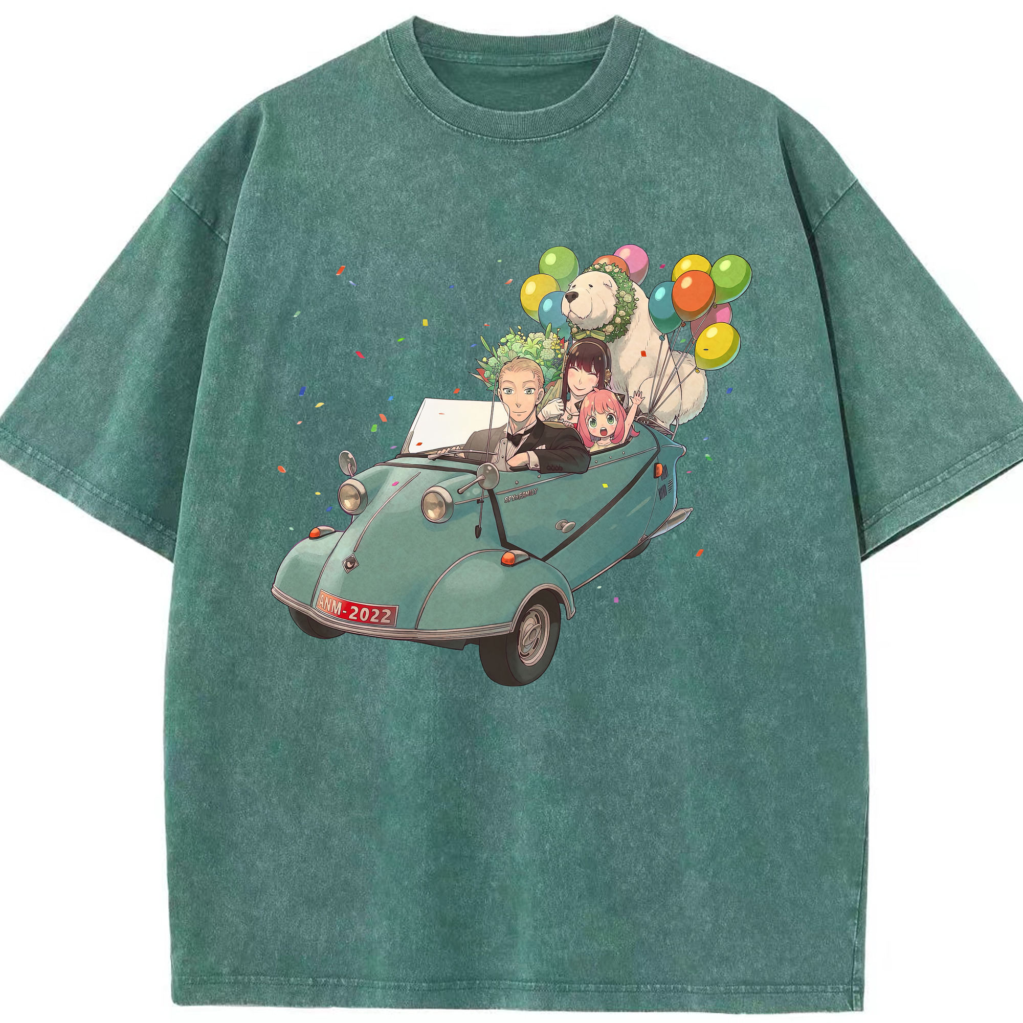 （画像用） SPY×FAMILY间谍家家酒 綿100% ヴィンテージ風 半袖Tシャツ（フロントプリント）